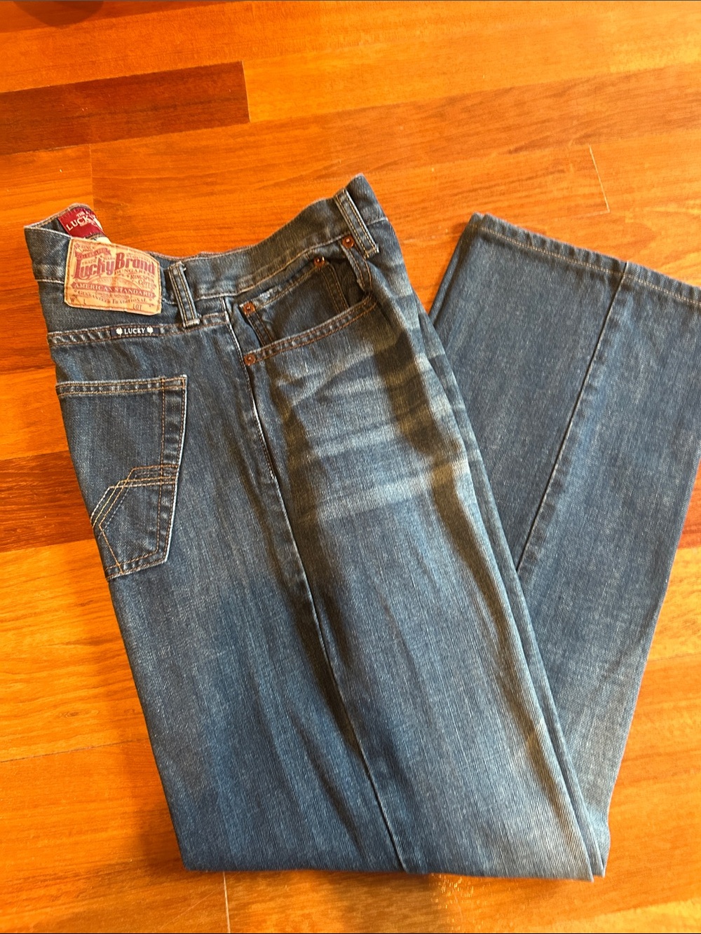 Lucky Brand Men's Straight Dark Blue Jeans